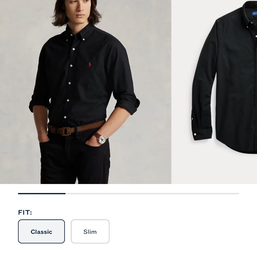 Polo Ralph Lauren Men's Classic Fit Garment-Dyed Oxford Shirt in Polo Black XXL